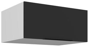 Hlboká digestorová skrinka LUNARA - šírka 80 cm, čierna / biela