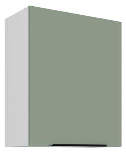 Horná kuchynská skrinka LUNARA - šírka 60 cm, zelená / biela