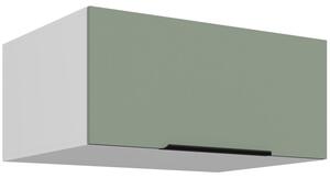 Hlboká digestorová skrinka LUNARA - šírka 80 cm, zelená / biela