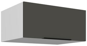 Hlboká digestorová skrinka LUNARA - šírka 80 cm, grafit / biela
