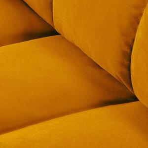 Žltá Trojmiestna pohovka Gina 198 × 98 × 77 cm MILO CASA