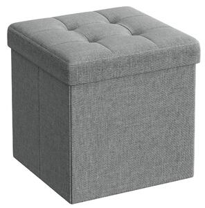 Taburet s úložným priestorom OTTOMAN 30x30 cm, sivý