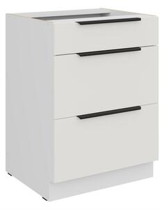 Šuplíková skrinka LUNARA - šírka 60 cm, biela