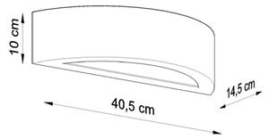 Sollux SL.0001 - Nástenné svietidlo ATENA 1xE27/60W/230V 40,5 cm biela