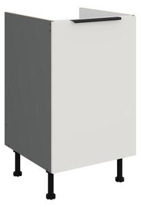 Dolná drezová skrinka LUNARA - šírka 50 cm, biela / antracit