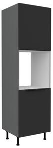 Kuchynská skriňa na vstavanú rúru LUNARA - šírka 60 cm, čierna / antracit