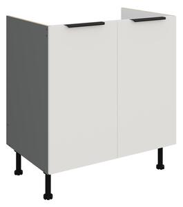 Drezová skrinka LUNARA - šírka 80 cm, biela / antracit