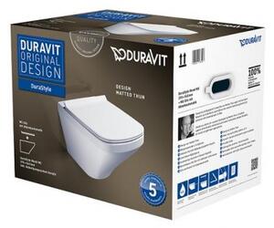 DURAVIT Dura Style závesná WC misa 37 x 54 cm so sedátkom SoftClose biela 45520900A1