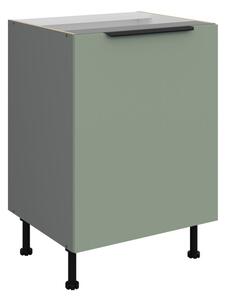 Dolná jednodverová skrinka LUNARA - šírka 60 cm, zelená / antracit