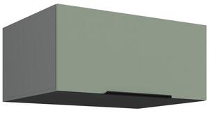 Hlboká digestorová skrinka LUNARA - šírka 80 cm, zelená / antracit