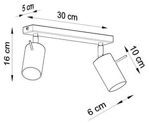 Sollux SL.0450 - Stropné bodové svietidlo RING 2xGU10/10W/230V