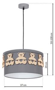 Detský luster na lanku BEAR 1xE27/60W/230V