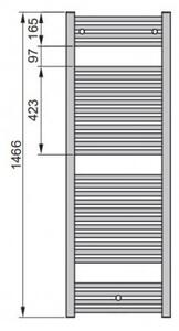 ZEHNDER Virando radiátor 1466 x 450 mm pre teplovod/kombi prevádzku rovný, biela RAL 9016 AB-150-045