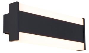 Moderné nástenné svietidlo čierne 30 cm vrátane LED CCT IP54 - Vanya