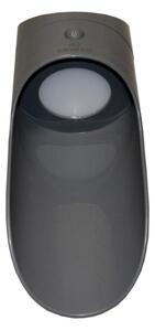 LED Solárne nástenné svietidlo so senzorom PALESA LED/1W/3,7V IP65 1800 mAh šedá