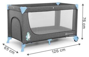 KINDERKRAFT - Cestovná postieľka JOY šedomodrá