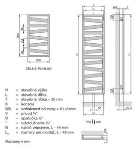 ZEHNDER Kazeane radiátor pre teplovodnú/kombi prevádzku 965 x 500 mm Anthracite RK-100-050-0346