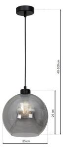 Luster na lanku SOFIA 1xE27/60W/230V čierna