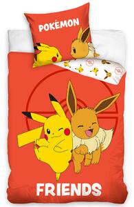 Carbotex Detské obliečky Pokémon Eevee a Pikachu, 140 x 200 cm, 70 x 90 cm