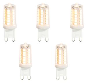 Sada 5 LED žiaroviek G9 číra 3,5W 480 lm 2700K