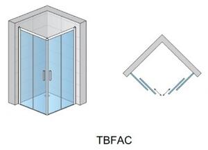 SANSWISS TOP-Line 90 sprchový kút s 2-dielnymi dverami aluchróm číre sklo TBFAC09005007