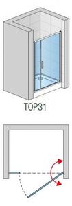 SANSWISS TOP-Line TOP31 90 dvere sprch.1-krídlové s pevnou stenou v rovine TOP3109005007