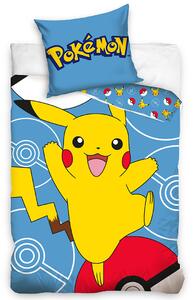 Carbotex Detské obliečky Pokémon Pikachu a Pokéball, 140 x 200 cm, 70 x 90 cm