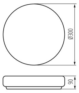 Kanlux 8812 - Kúpeľňové stropné svietidlo PERAZ 1xE27/60W/230V pr. 30 cm IP44