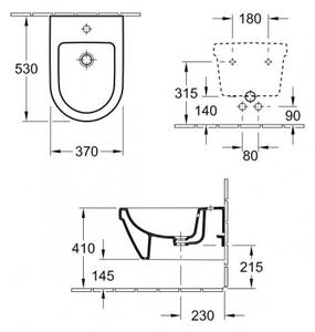 VILLEROY & BOCH Architectura závesný bidet biely 54840001