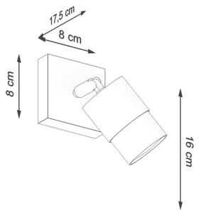 Sollux SL.1069 - Nástenné bodové svietidlo NERO 1xGU10/40W/230V čierna/zlatá