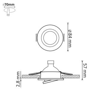 LED Podhľadové svietidlo SLNKO OLAL 1xGU10/3,5W/230V 3000K pr. 8,4 cm zlatá