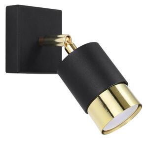 Sollux SL.1069 - Nástenné bodové svietidlo NERO 1xGU10/40W/230V čierna/zlatá