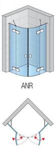 SANSWISS ANNEA sprchový kút 90 s 2-krídlovými dverami aluchróm číre sklo ANR5509005007