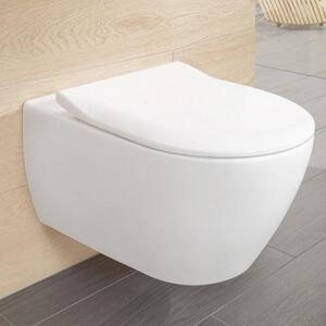 Villeroy & Boch Subway 2.0 závesné WC so sedadlom Slim SoftClosing, DirectFlush, CeramicPlus, alpská biela 5614R2R1