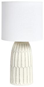 Stolná lampa krémová biela keramický podstavec látkové tienidlo nočná lampa predsieň obývačka
