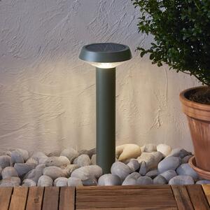 STAR TRADING Solárne LED svietidlo Casa na zapichnutie do zeme, zelené, výška 45 cm, Zelená, Nehrdzavejúca oceľ, Moderný, Solárne svietidlá