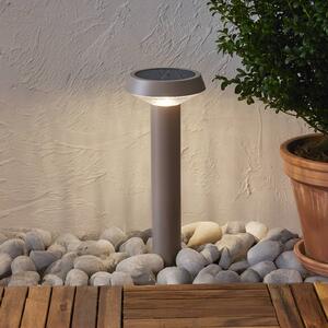 STAR TRADING Solárne LED svietidlo Casa na zapichnutie do zeme, béžové, výška 45 cm, Krémová / jantárovo žltá, Nehrdzavejúca oceľ, Moderný, Solárne svietidlá
