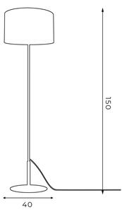 Stojacia lampa ARDEN 1xE27/60W/230V biela