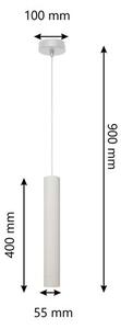 LED Luster na lanku TUBA 1xGU10/4,8W/230V biela