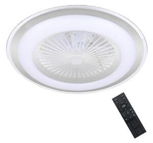 Brilagi - LED Stmievateľné svietidlo s ventilátorom RONDA LED/48W/230V strieborná+DO