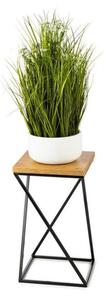 Stojan na kvety LOFT 40x24 cm čierna/hnedá