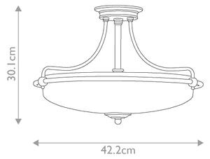 Elstead QZ-GRIFFIN-SFS-PN - Prisadený luster GRIFFIN 3xE27/100W/230V bronz