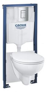 GROHE Solido - set modul Rapid SL, misa WC Bau Ceramic Rimless, sedátko SoftClose, tlačidlo Skate Cosmo chróm 39586000