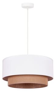 Duolla - Luster na lanku BOHO 1xE27/15W/230V pr. 45 cm biela/hnedá