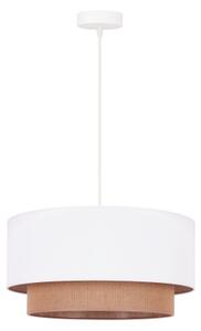 Duolla - Luster na lanku BOHO 1xE27/15W/230V pr. 45 cm biela/hnedá