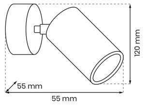 Nástenné bodové svietidlo HUDSON 1xGU10/8W/230V biela