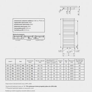 P.M.H. Sorano Frame radiátor 600 x 1 210 mm biela lak SNF4W