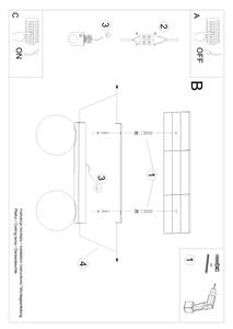 Sollux SL.1152 - Stropné svietidlo YOLI 2xG9/12W/230V čierna