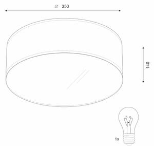 Stropné svietidlo SIRJA 1xE27/60W/230V pr. 35 cm béžová