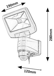 Rabalux 77021 - LED Solárny reflektor so senzorom DOJRAN LED/5W/3,7V IP44